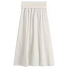 Samsøe Samsøe Women's Sathea Pleated Midi Skirt in Bone Stripe
