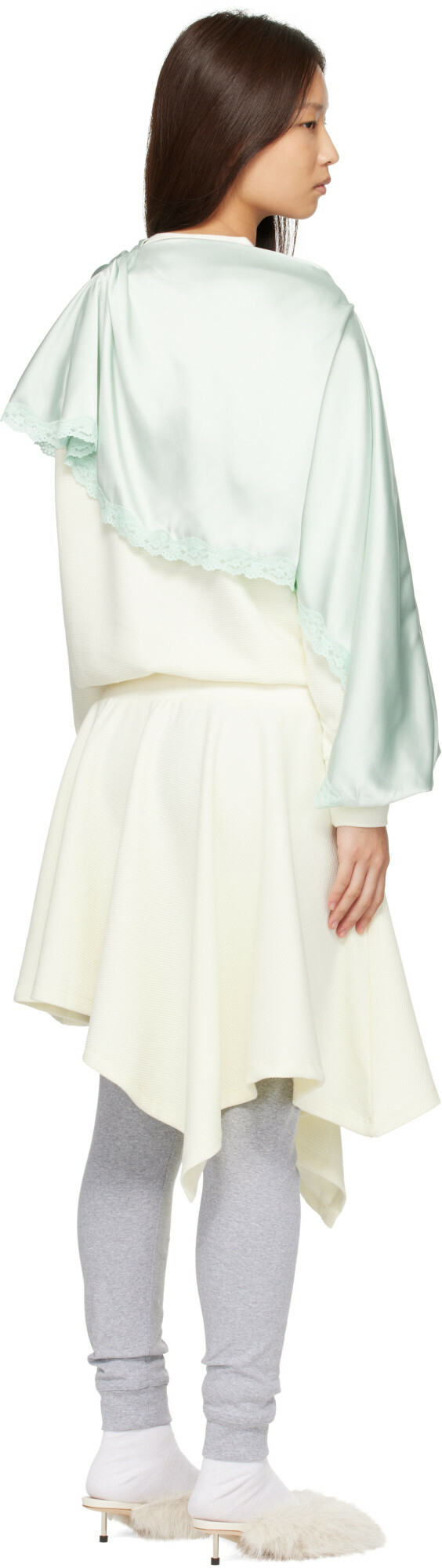 Sandy Liang Off-White Tulsa Midi Dress