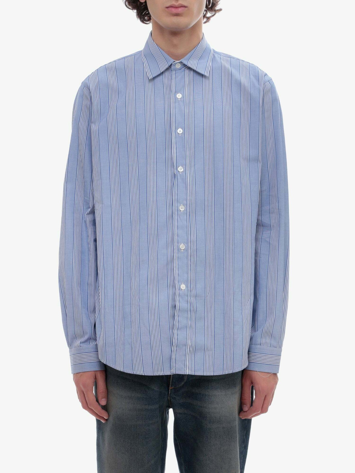 Maison Margiela Shirt Blue Mens Maison Margiela