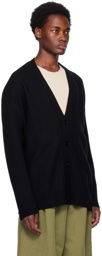 Jil Sander Black Button Cardigan