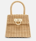 Ferragamo Small wicker top-handle bag