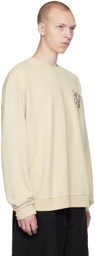 Palm Angels Beige Monogram Sweatshirt