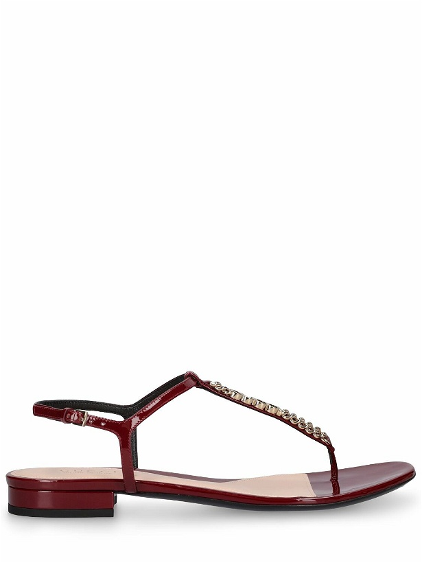Photo: GUCCI 15mm Signoria Leather Thong Sandals