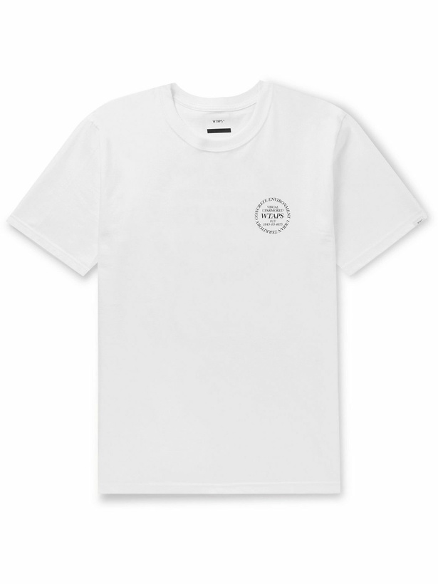 Photo: WTAPS - Logo-Print Cotton-Jersey T-Shirt - White