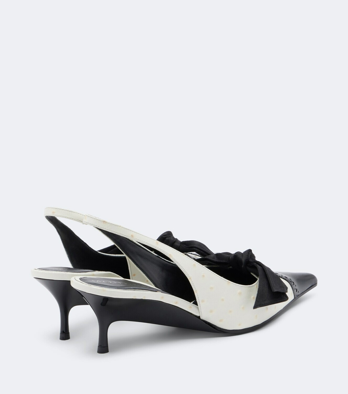 McQueen Koko bow-detail leather slingback pumps
