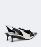 McQueen Koko bow-detail leather slingback pumps