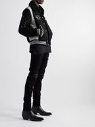 AMIRI - Always on Point Embellished Wool-Blend Twill Varsity Jacket - Black