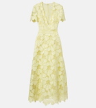 Elie Saab Floral silk-blend guipure midi dress