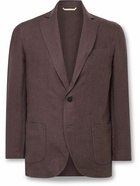 De Bonne Facture - Essential Unstructured Linen Suit Jacket - Purple