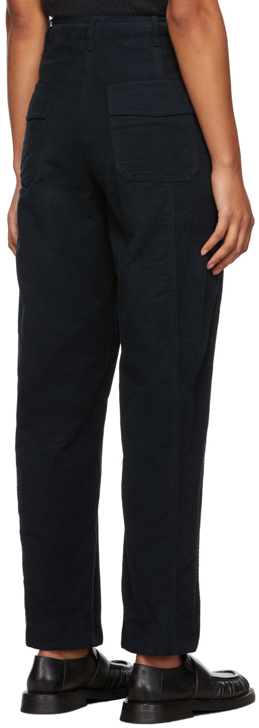 LOWCLASSIC POCKET WOOL TROUSER - NAVY-