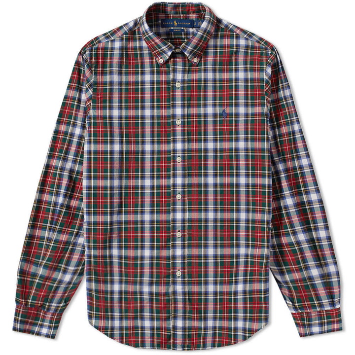 Photo: Polo Ralph Lauren Button Down Check Poplin Shirt Red