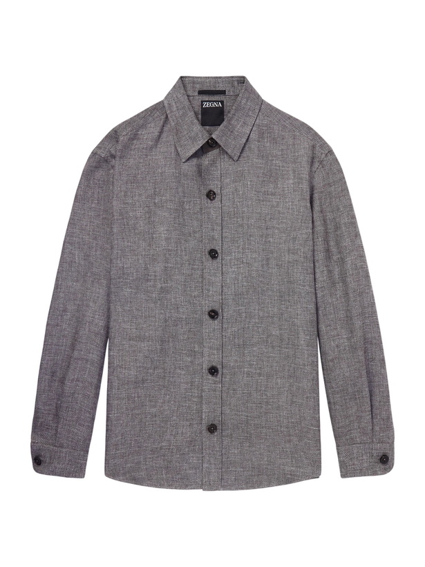 Photo: Zegna - Cashmere, Linen and Silk-Blend Overshirt - Gray