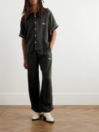 Cherry Los Angeles - Smoking Logo-Embroidered Voile Shirt - Black