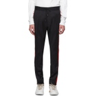 Hugo Black Solid Stripe Trousers