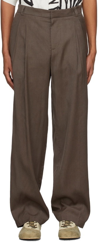 Photo: Jacquemus Taupe La Montagne 'Le Pantalone Notte' Trousers