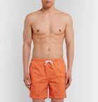 Anderson & Sheppard - Slim-Fit Mid-Length Paisley-Print Swim Shorts - Orange