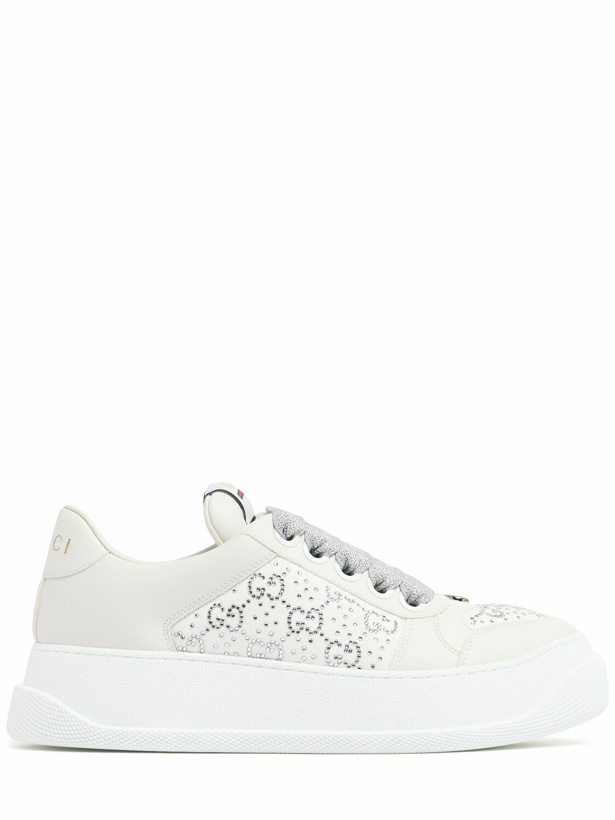 Photo: GUCCI Double Screener Leather Sneakers