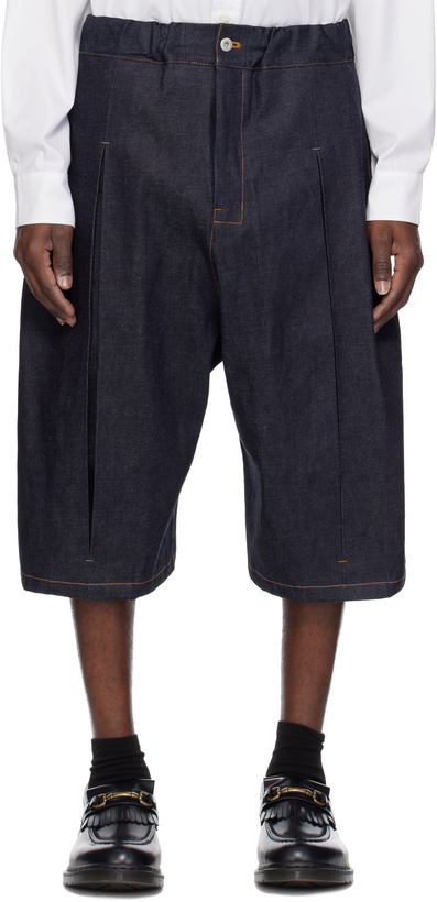 Photo: SAGE NATION Blue Box Pleat Denim Shorts
