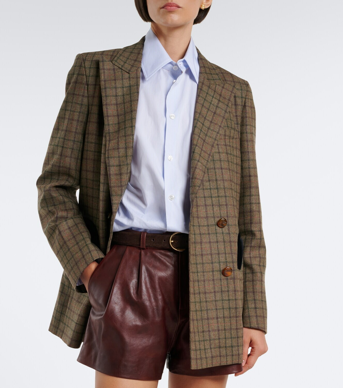 Blazé Milano Everyday checked wool and cashmere blazer