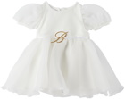 Miss Blumarine Baby White Hardware Dress