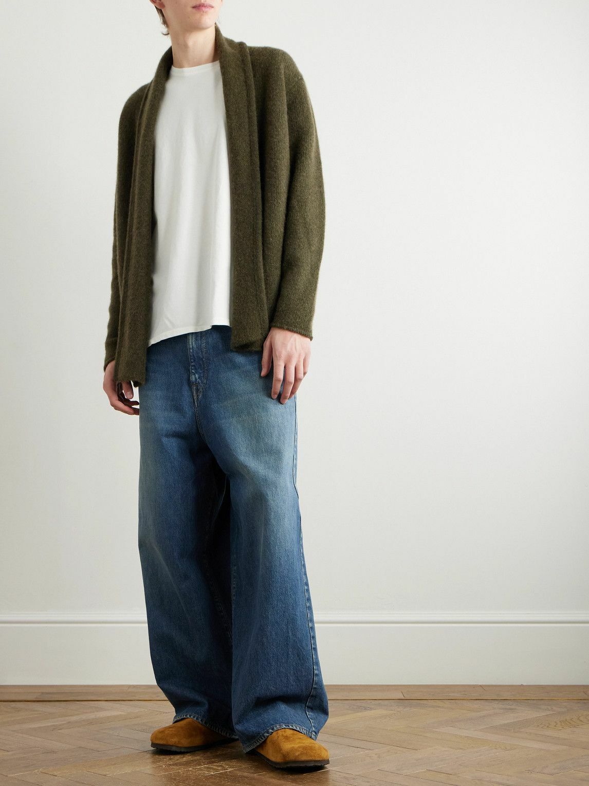 The Elder Statesman - Shawl-Collar Cashmere Cardigan - Green