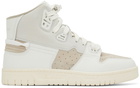 Acne Studios White & Beige Paneled Sneakers