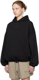 Fear of God ESSENTIALS Black Elasticized Hoodie