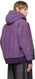 NEEDLES Purple Zipped Work Hoodie