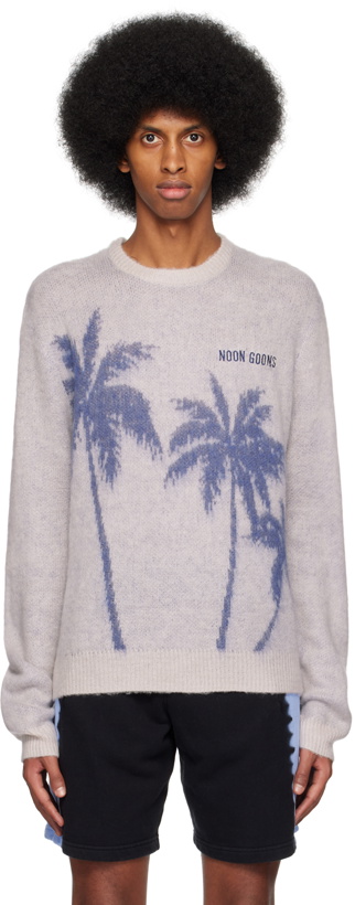 Photo: Noon Goons SSENSE Exclusive Off-White Palms Sweater