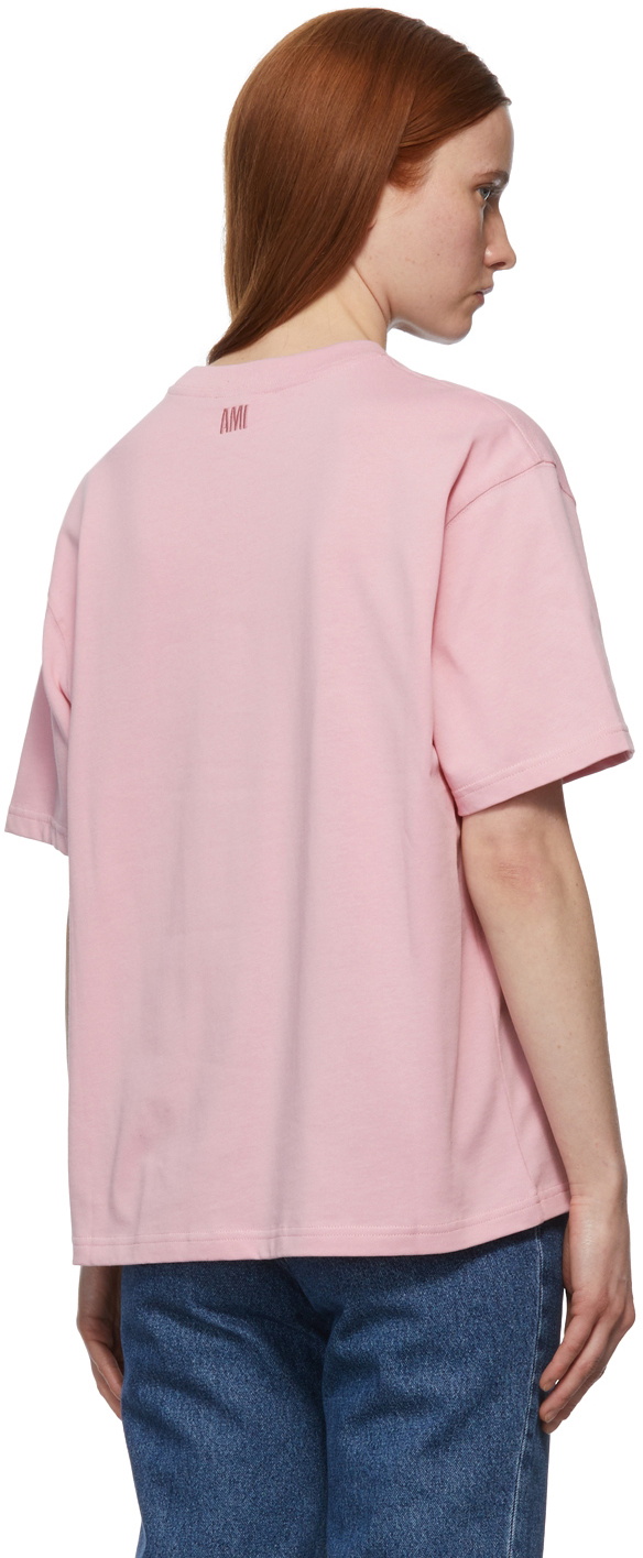 AMI Paris Pink Ami de Cœur T-Shirt AMI