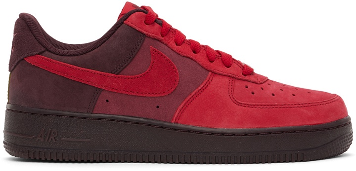 Photo: Nike Red Air Force 1 '07 Layers of Love Sneakers