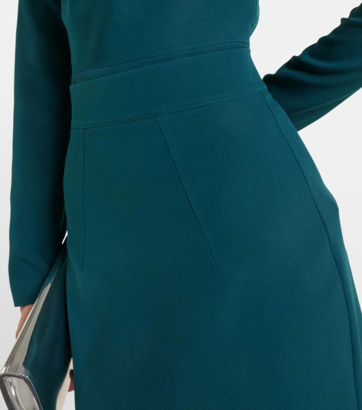Safiyaa Hokuku crêpe pencil skirt