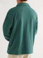 7 DAYS ACTIVE - Logo-Embroidered Fleece Shirt - Green