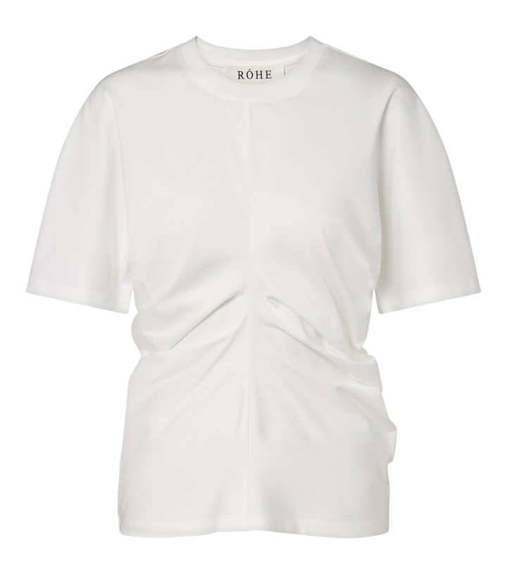 Photo: Róhe Gathered cotton and silk-blend t-shirt