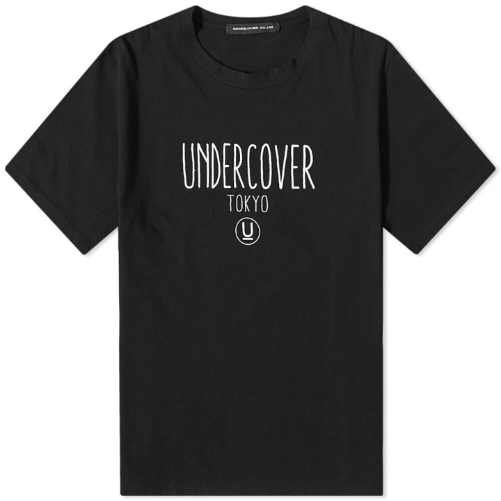 Photo: Undercover Men's Logo Text T-Shirt in Black
