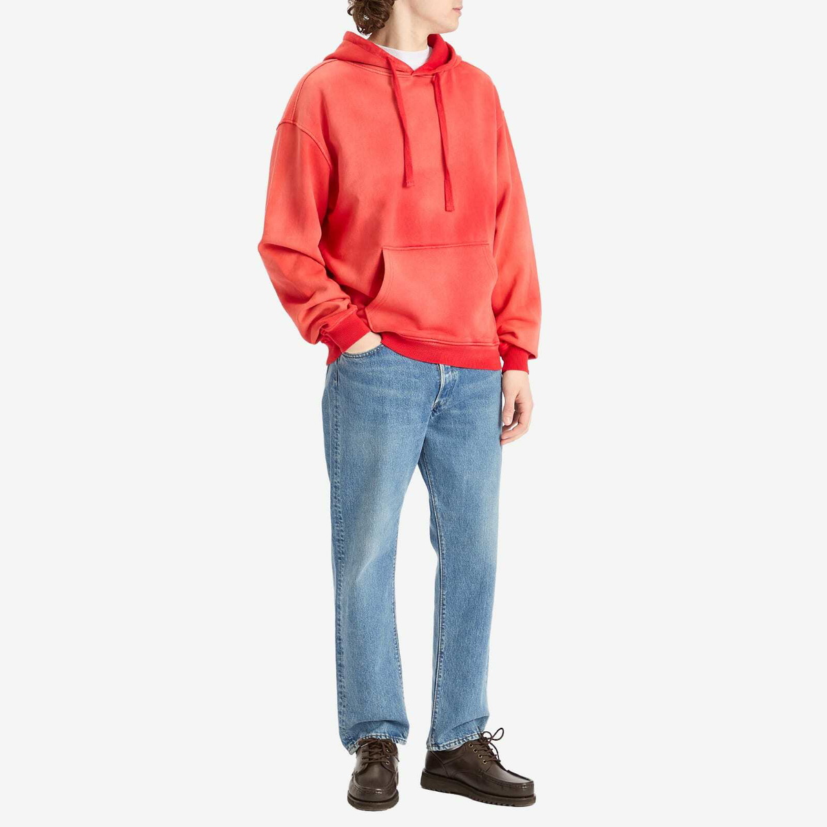 Dubbleware Men's Sun Faded Hoodie in Red