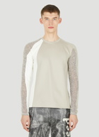 Panelled Long Sleeve Top in Grey