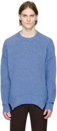 Jil Sander Blue Crewneck Sweater