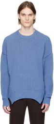 Jil Sander Blue Crewneck Sweater