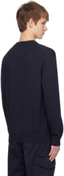 BOSS Navy Relaxed-Fit Sweater
