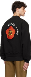 Kenzo Black Kenzo Paris Pop Embroidered Bomber Jacket