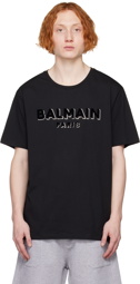 Balmain Black Textured T-Shirt