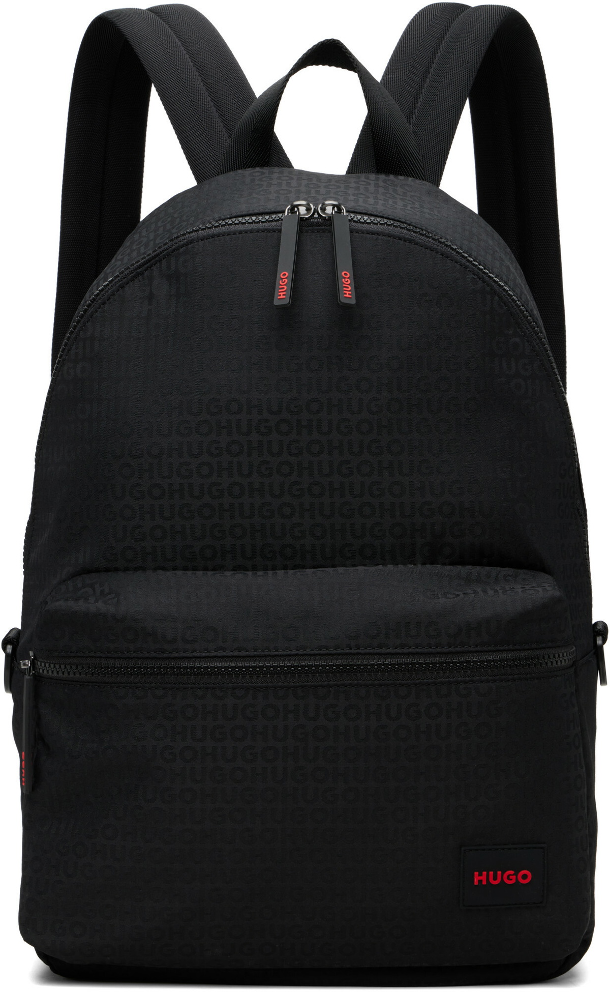 Hugo Black Jacquard Backpack