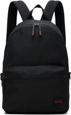 Hugo Black Jacquard Backpack