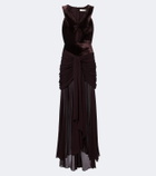 Zimmermann Valiant cutout draped velvet gown