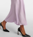 Victoria Beckham Gathered satin midi dress