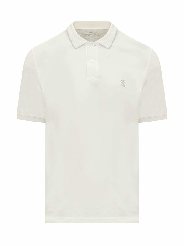 Photo: Brunello Cucinelli Cotton Piquet Polo With Embroidered Logo