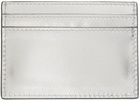 Moschino Silver Lettering Logo Foiled Card Holder
