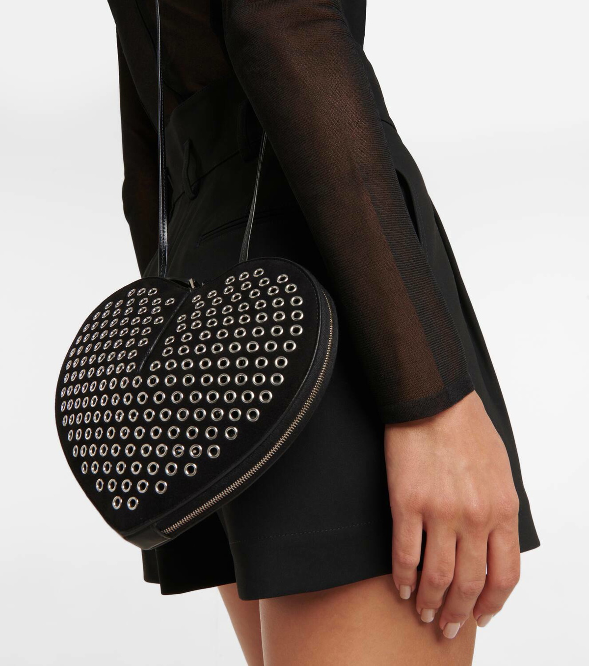 Alaïa Le Cœur studded leather shoulder bag