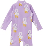 Bobo Choses Baby Purple Pelican Swimsuit